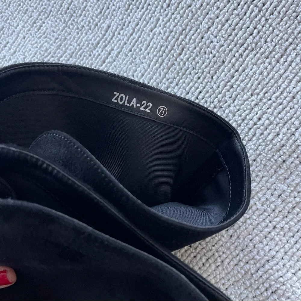 Top Moda Black Knee-High lace up Boots 7.5 - Picture 11 of 13